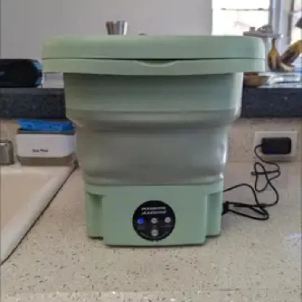 Mini Portable Washing Machine, Suitable Camping, RV, Travel, 8L Folding Washing